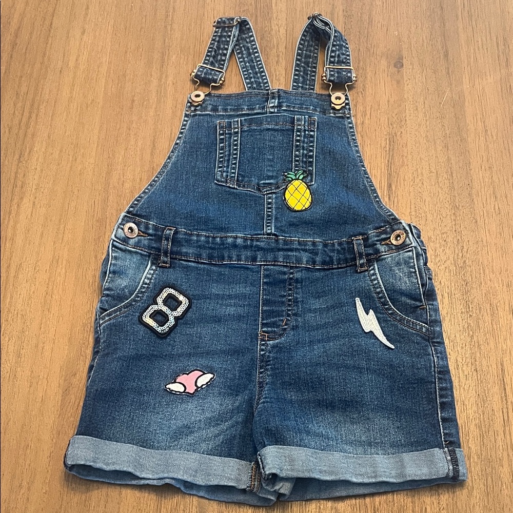 George Denim Overalls with fun Patches